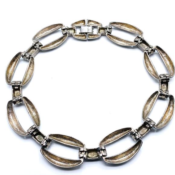 GIVENCHY Vintage 1980s Silver Plated Collar Necklace - Picture 5 of 6